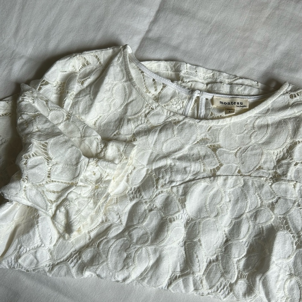 lacey cream top
